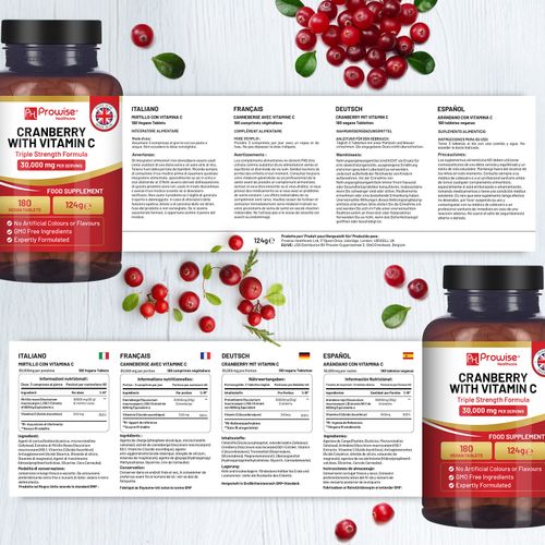 Cranberry with Vitamin C I 180 Vegan Tablets